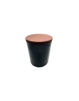 VASO VIDRIO NEGRO